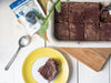 Vegan blueberry-banana brownies
