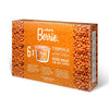 A rectangular box of Roberts Berrie Berrie Sea Buckthorn drink contains 6 cups, has an orange design with sea buckthorn berries, and displays product info in Finnish and English.