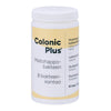 A white plastic bottle of Hankintatukku Colonic Plus Lactic Acid Bacteria dietary supplement with a yellow and white label, 60 capsules, and Finnish text on the packaging.
