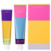 Two colorful tubes—THE JUICE Moisturizing Power Fluid and CITRUS DELIGHT Cleansing Cream—stand beside a vibrant box labeled Djusie Juicy Skin Box. Experience deeply nourishing Djusie skincare in every set.