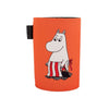 The Emendo Moomin Cooler Moominmamma is an orange neoprene cup holder by Emendo, featuring the beloved Moominmamma character with her apron and black handbag.