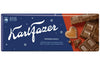 The Fazer Winter Edition Gingerbread chocolate bar wrapper shows a heart-shaped gingerbread cookie, broken chocolate pieces, snowflakes, and festive graphics—making it a perfect seasonal treat from Fazer.