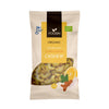 A beige and brown, Finnish-labeled 120g pack of Foodin Organic Curry-Lemon Cashew features images of cashews, lemon slices, and curry spices, offering an exotic organic flavor from the Foodin brand.