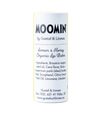 A cylindrical tube of Gustaf & Linnea Moomin Lipbalm Little My, an eco-friendly lip balm with ingredients and contact info shown on a white label with yellow accents.