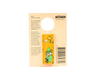 The Gustaf & Linnea Moomin Lipbalm Snufkin features a yellow tube with Snufkin on beige, eco-friendly packaging that includes product details, barcode, and a circular cutout at the top.