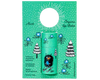 The mint-green Gustaf & Linnea Moomin Lipbalm Stinky features a cartoon skier, snowy trees, and blue flowers. It highlights fresh mint flavor, Swedish beeswax, handmade eco-friendly formula, and plastic-free packaging.