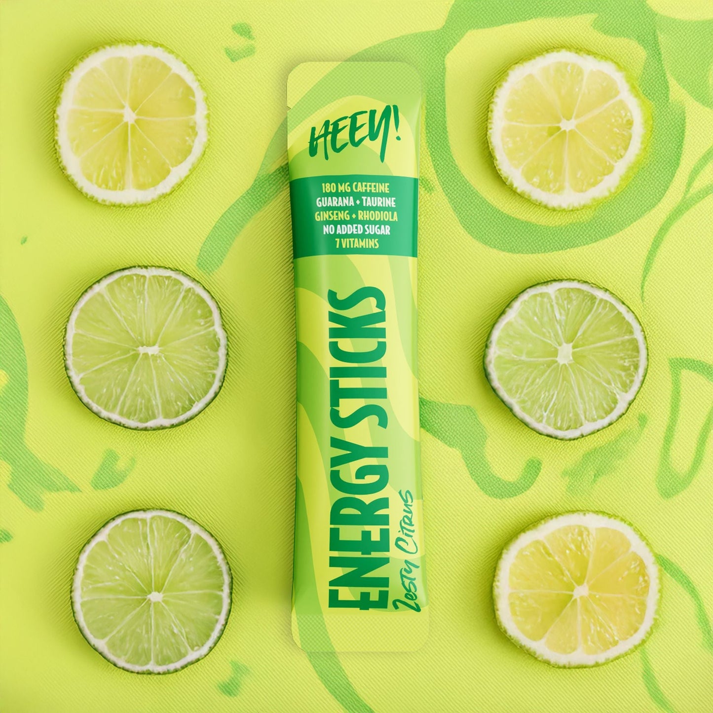 Heey! Energy Sticks Caffeine + Guarana Zesty Citrus – product image 2