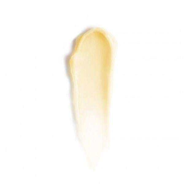 A creamy beige smear of Laponie of Scandinavia All-Around Balm—enriched with argan oil—appears on a plain white background, highlighting its suitability for sensitive skin.