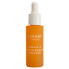 An orange bottle of Lumene Nordic-C Glow Boost Essence vitamin C serum by Lumene, featuring a white dropper cap and white text, formulated with Arctic cloudberry and hyaluronic acid. It is displayed against a plain white background.