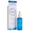 A blue dropper bottle of Lumene Nordic Hydra Aqua Serum by Lumene is displayed beside its white and blue box featuring product details about deep hydration and hyaluronic acid.