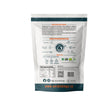 Back of a Nordic Kings Premium Organic Bone Broth package featuring Swedish text, nutrition facts, preparation steps, social media icons, and the website URL on a white background.