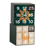 The Nordqvist Tea Advent Calendar by Nordqvist features two stacked boxes with numbered compartments, festive star and deer designs, and numbers 1–16 and 25—making it the perfect Christmas tea gift for any Nordqvist fan.