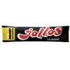 A black, yellow, and white wrapper with bold red "Jollos" text and "Nosht Jollos Energy Chews Salty Liquorice" in the corner—ideal for salty liquorice lovers seeking a vegan energy chew from Nosht.