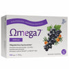 Omega7 Skin by Omega7 is a dietary supplement with sea buckthorn oil and blackcurrant seed oil. Finnish text highlights benefits like internal hydration for dry skin. Contains 150 capsules (104g).
