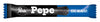 The Panda Pepe Liquorice Bar Salmiak by Panda comes in a blue and black wrapper with an image of black licorice pieces, celebrating classic Nordic flavors and the bold taste of salmiak liquorice.