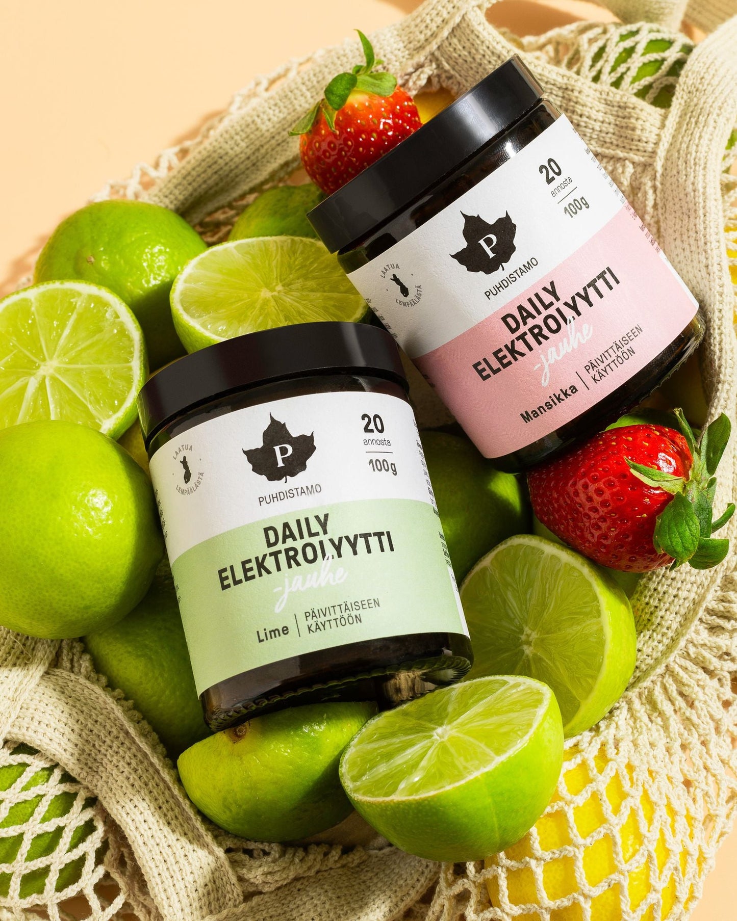 Puhdistamo Daily Electrolyte Powder Strawberry – product image 4