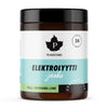 Puhdistamo Electrolyte Powder Lemon & Lime is a hydrating drink for ketogenic diets, featuring a white, light blue, and green 120g jar with 24 servings.