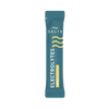 A teal, single-serve SALTE Electrolytes Lemon packet with three yellow wavy lines and sugar-free hydration powder is shown on a plain light background.