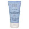 A blue tube labeled Taika Sensitive 24h Moisturiser features Finnish text indicating it is a fragrance-free moisturiser for dry, sensitive skin. The design includes leaf illustrations and vegan/natural certification symbols.