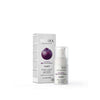 A white bottle of Mossa V LIFT Wrinkle Resist Collagen Eye Cream is displayed in front of its box, which features a purple berry image and product info. This Mossa anti-aging eye cream for all skin types contains Juneberry extract for visible results.