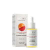 A bottle of Mossa Vitamin Cocktail Facial Oil, complete with dropper, stands before its box. The packaging showcases sea buckthorn and raspberry images, promotes skin radiance, and highlights organic plant oils among its ingredients.