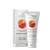 A tube and box of Mossa Vitamin Cocktail Energy Boost Multi-Use Mask & Night Cream by Mossa, with sea buckthorn and raspberry images. Enriched with Nordic berry vitamins and hyaluronic acid. Suitable for all skin types.