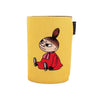The Emendo Moomin Cooler Little My is a yellow neoprene cup sleeve featuring Little My from Moomin Characters, perfect for keeping your drinks cool.