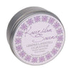 A round tin of Kaurilan Sauna Gentle Lavender Foot Cream features a lavender floral lid and is handmade in Helsinki.