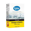 A box of Lysi Omega-3 Forte by Lysi displays icy waters, glaciers, the Icelandic flag, and E-EPA/E-DHA info. It contains 80 Omega-3 fish oil capsules (109g) and is marked as “A PRODUCT OF ICELAND.”.