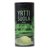 A container of Heikkilä's Herb Salt by Heikkilä's, a Finnish herbal salt blend. The front shows green herbs, a pile of seasoning, and includes the word "Örtsalt" on the label.